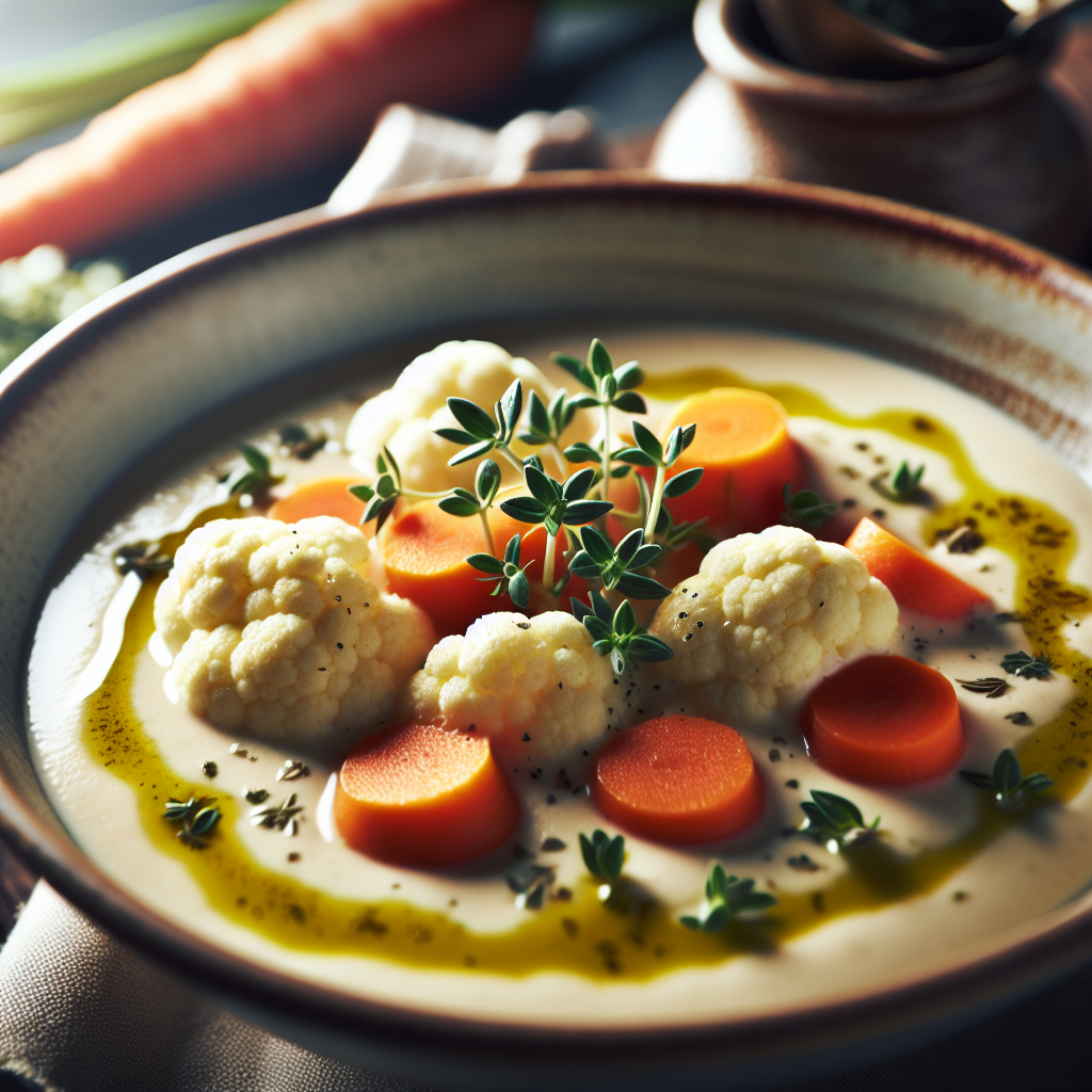 Creamy Cauliflower and Carrot Soup