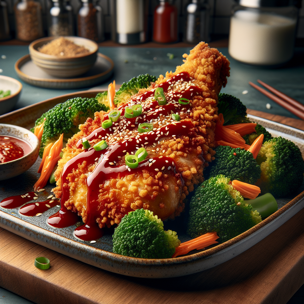 Crispy Panko Breaded Chicken with Korean-Inspired Gochujang Sauce ...
