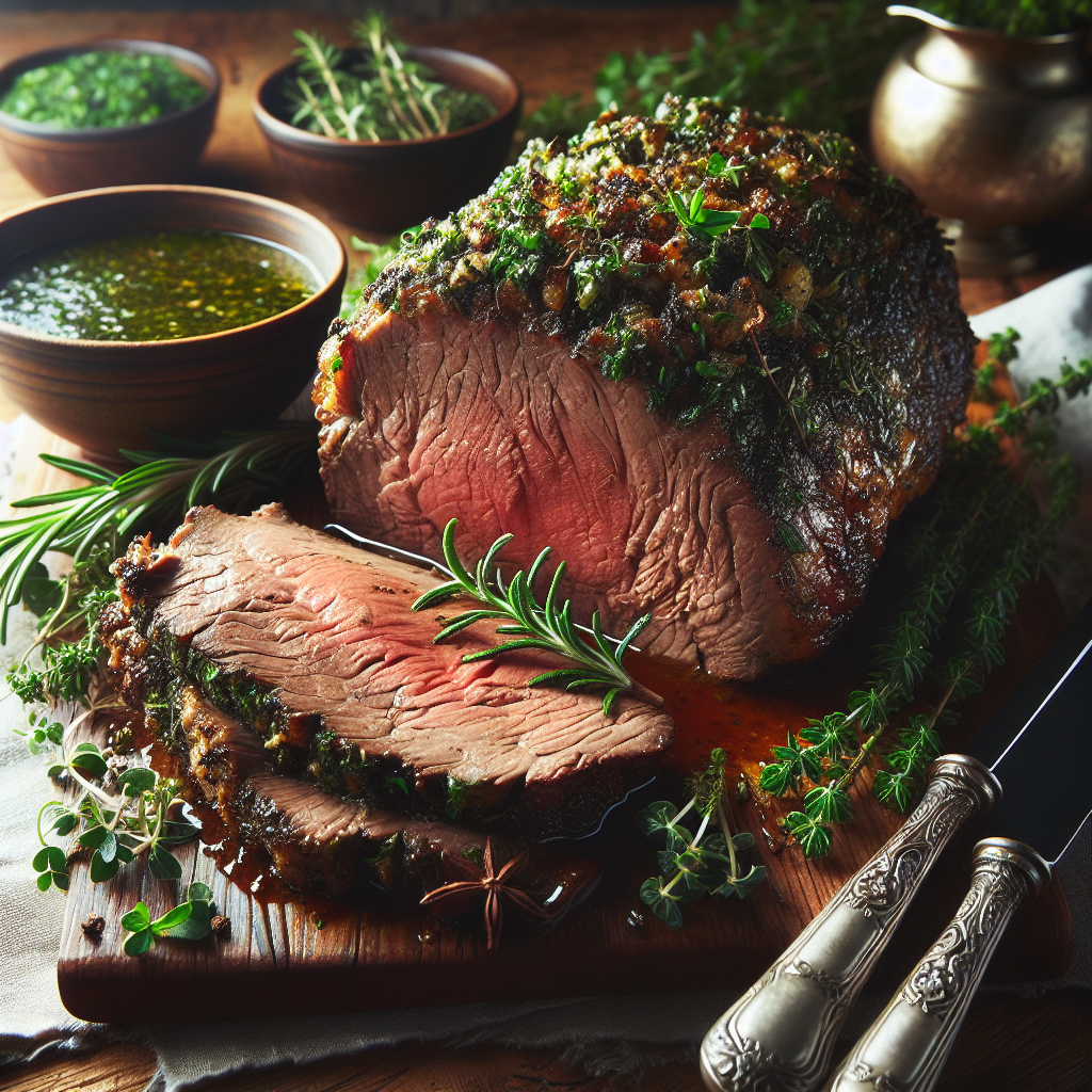 Healthy Herb-Crusted Roast Beef