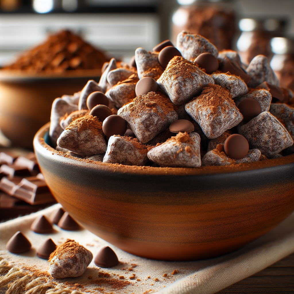 Sugar-Free Gluten-Free Chocolate Peanut Butter Puppy Chow