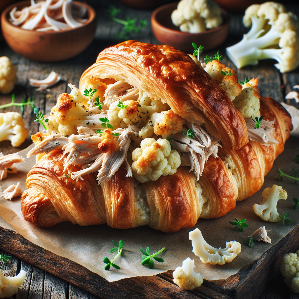 Savory Cauliflower & Chicken Croissants