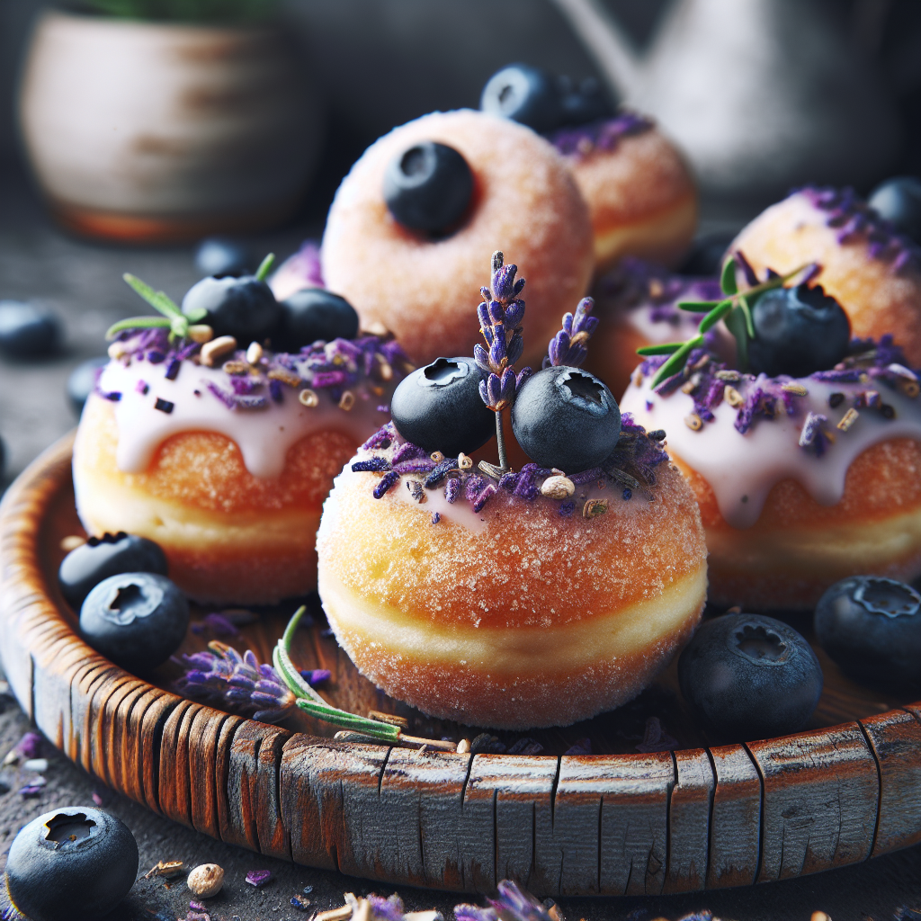 Sugar-Free High Protein Lavender Blueberry Vanilla Donut Holes