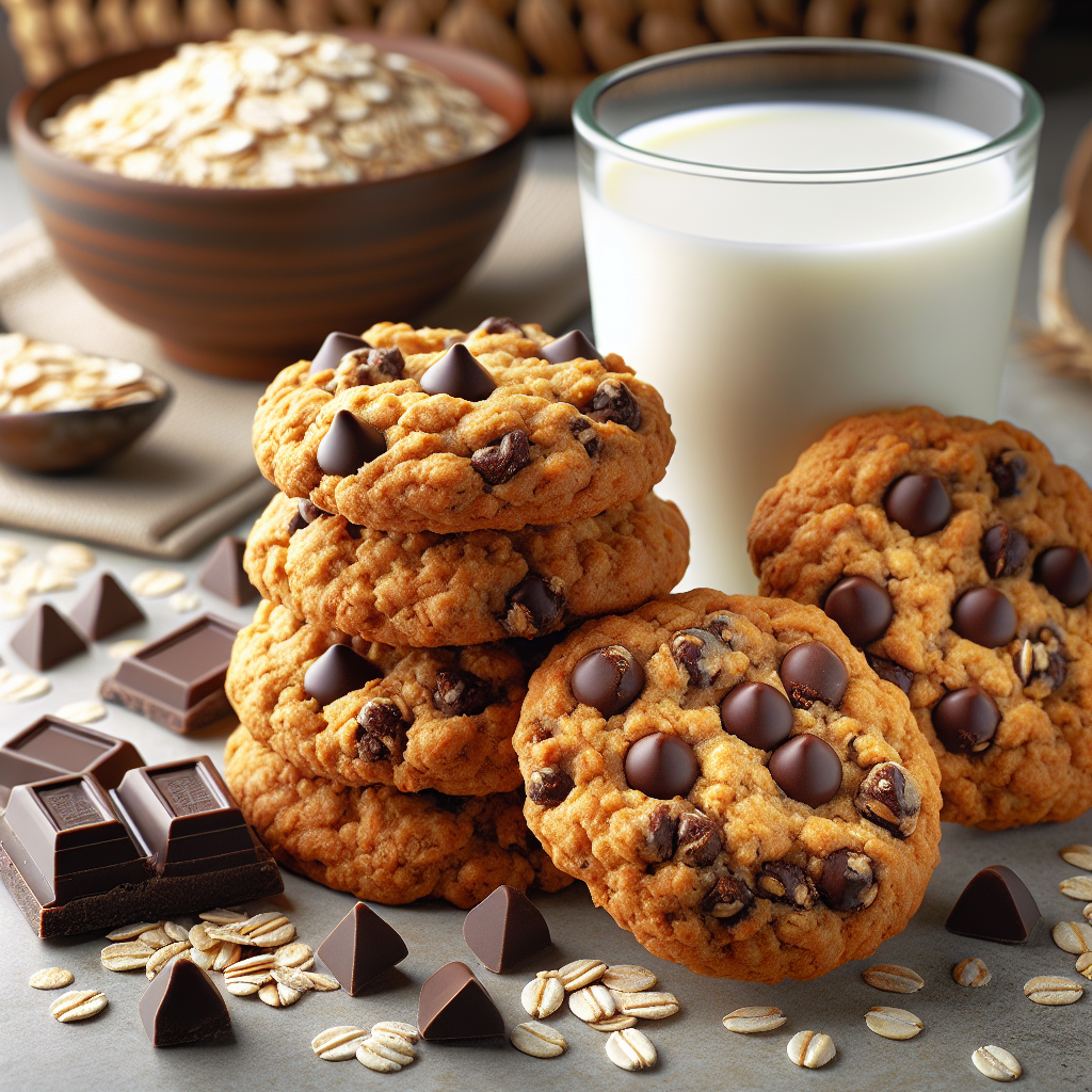 High-Protein, Low-Fat Oatmeal Chocolate Chip Cookies with Allulose