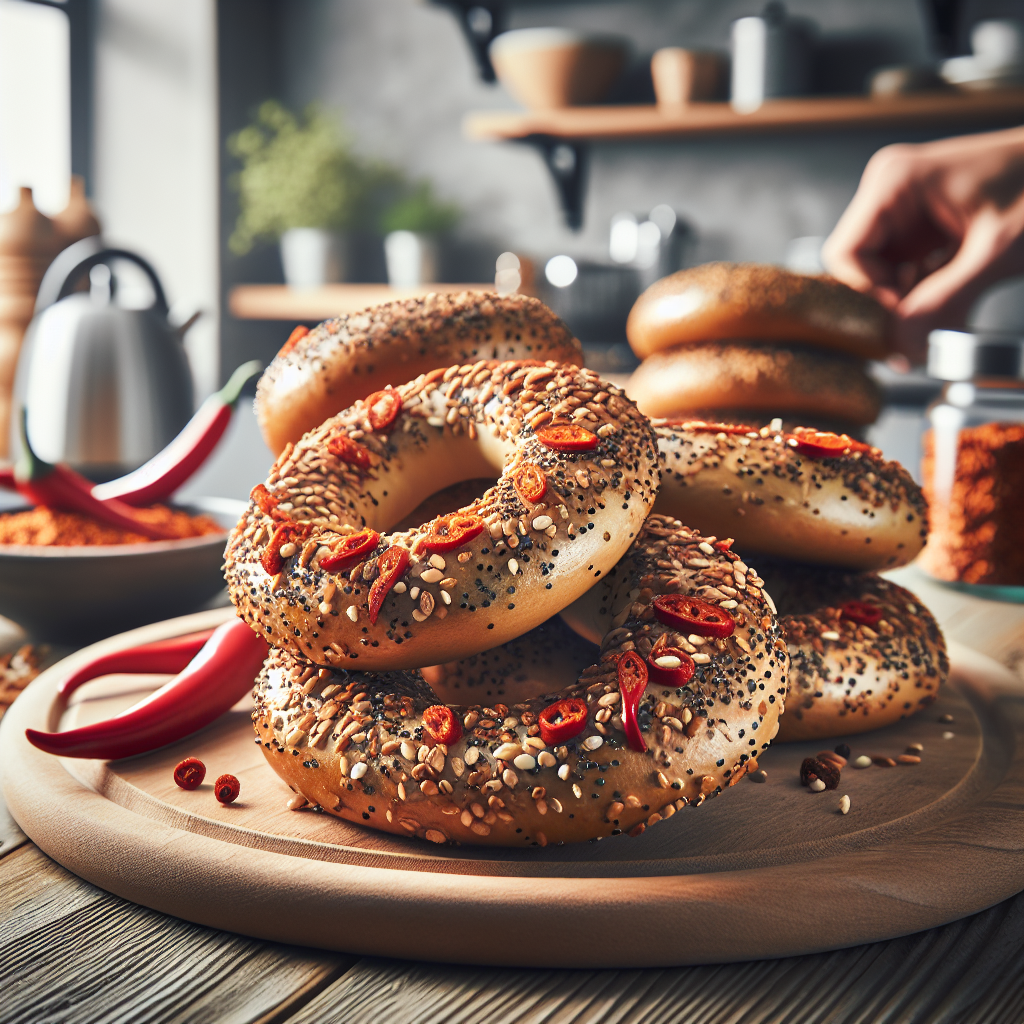 Spicy High-Protein Everything Bagels (Gluten-Free, Low Carb)