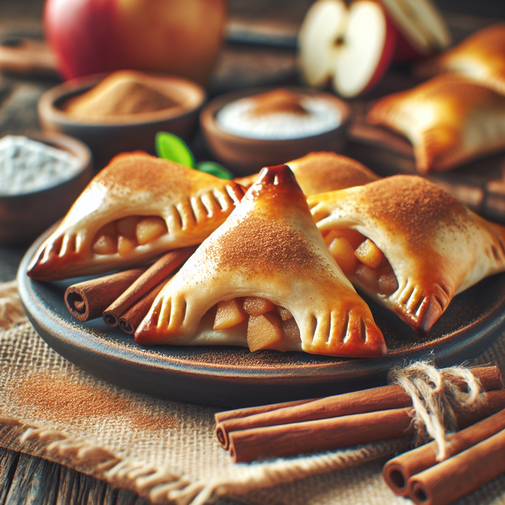 High-Protein Sugar-Free Low-Calorie Cinnamon Apple Turnovers