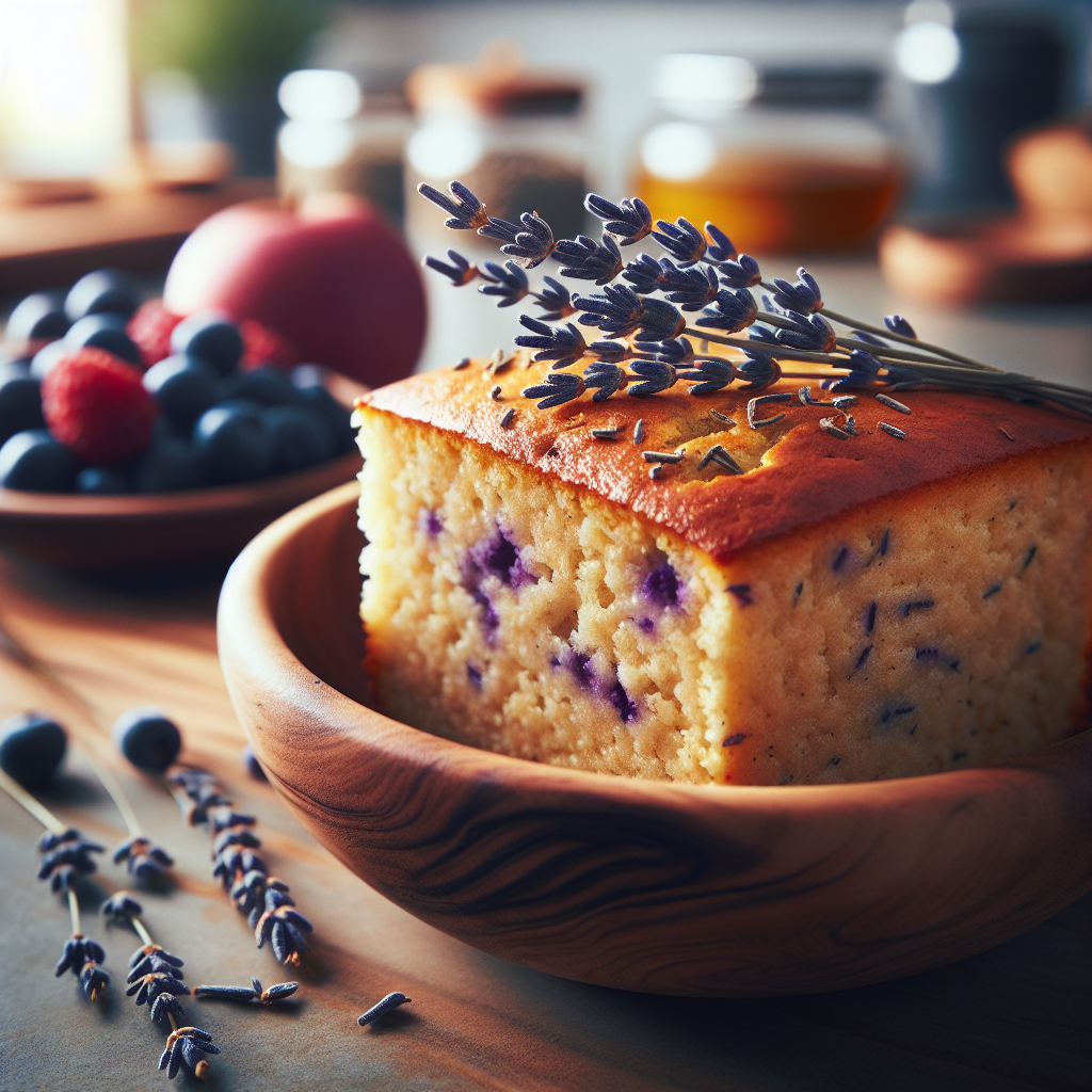 Lavender Vanilla Protein Cornbread (Gluten-Free, Sugar-Free)