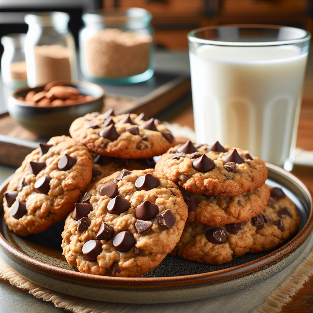 Oatmeal Chocolate Chip Cookies with Allulose (Low-Carb, High-Protein, Low-Fat)