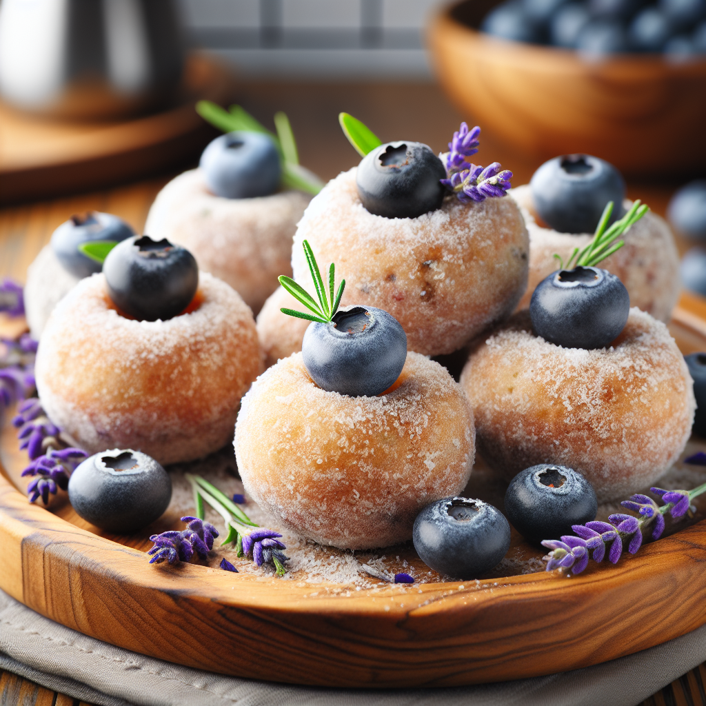 Sugar-Free High Protein Lavender Blueberry Vanilla Donut Holes