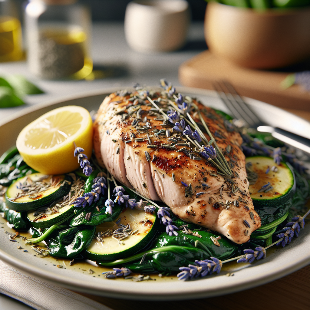 High Protein Low-Calorie Sugar-Free Lavender Chicken