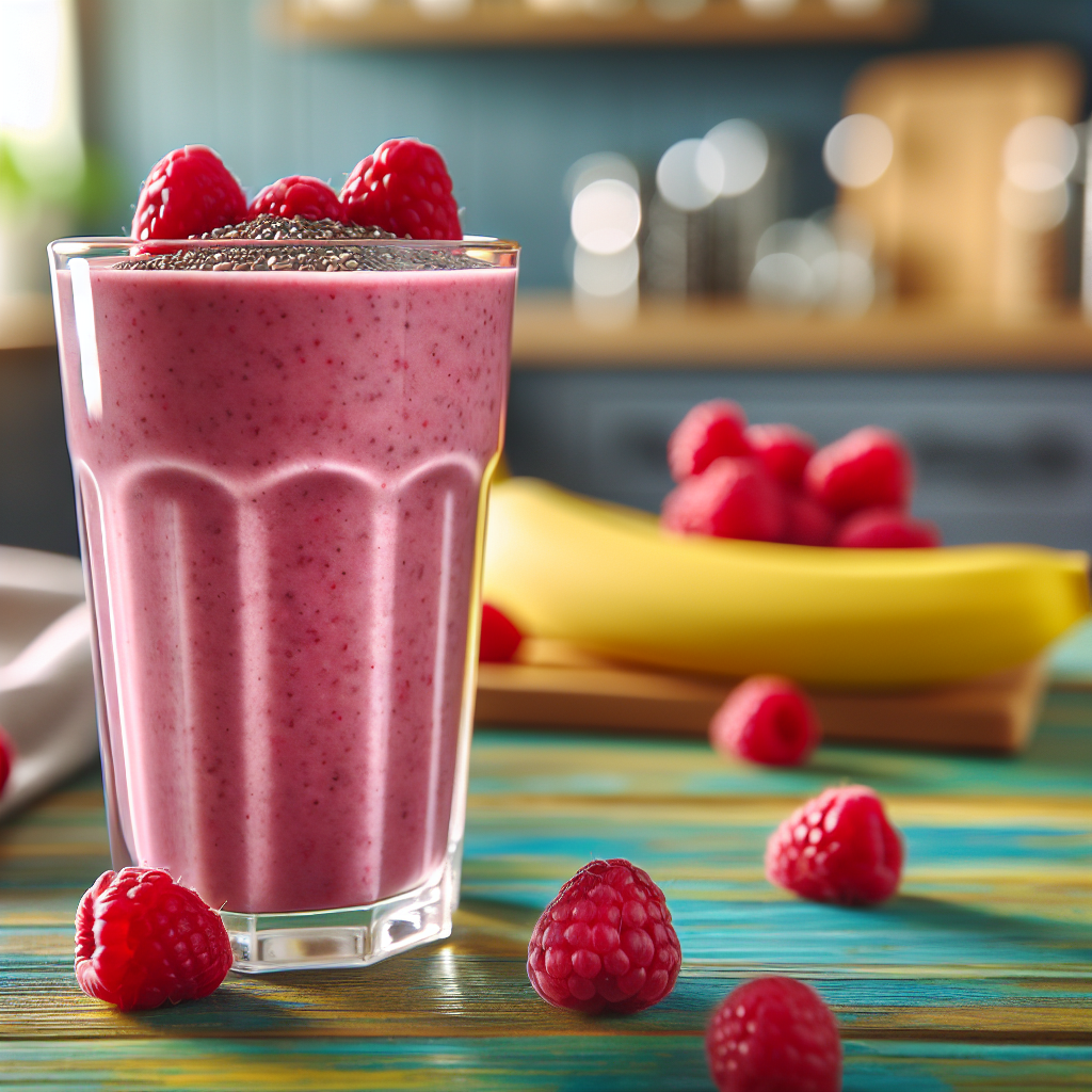 Raspberry Banana Protein Smoothie