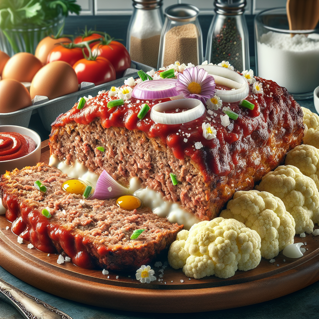 Meatloaf with Cauliflower Rice, Gluten-Free, Low Carb, High Protein, AIP Compliant