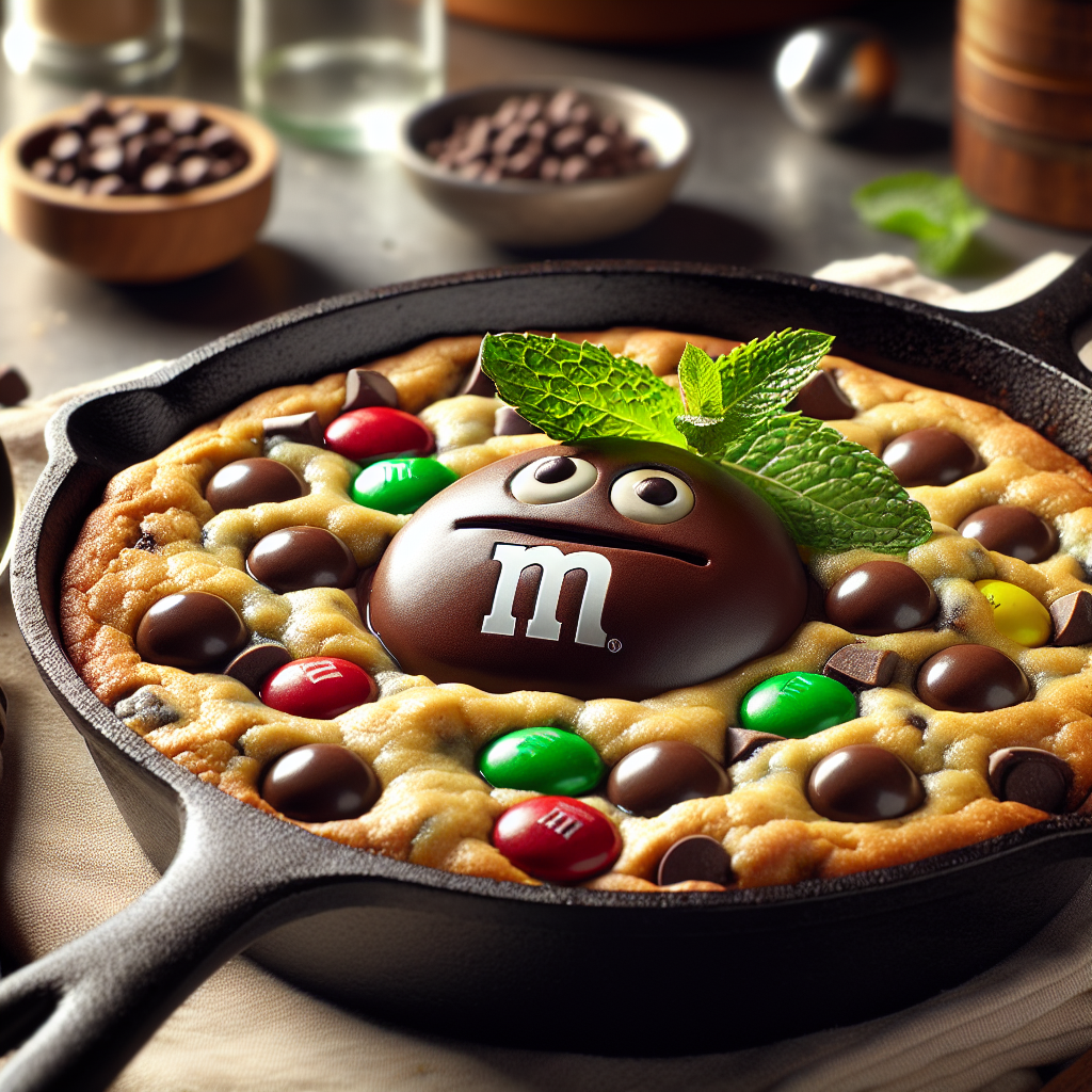 High-Protein Gluten-Free M&M Cookie Skillet