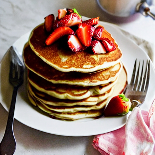 High-Protein Strawberry Pancakes