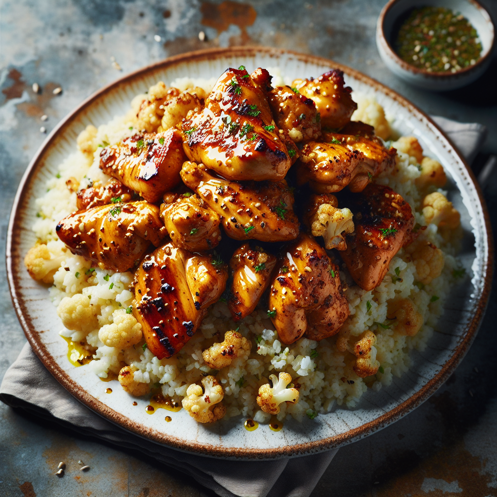 Ginger Chicken with Cauliflower Rice