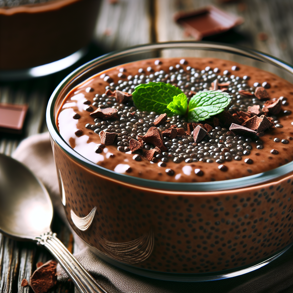 High Protein Chocolate Chia Pudding