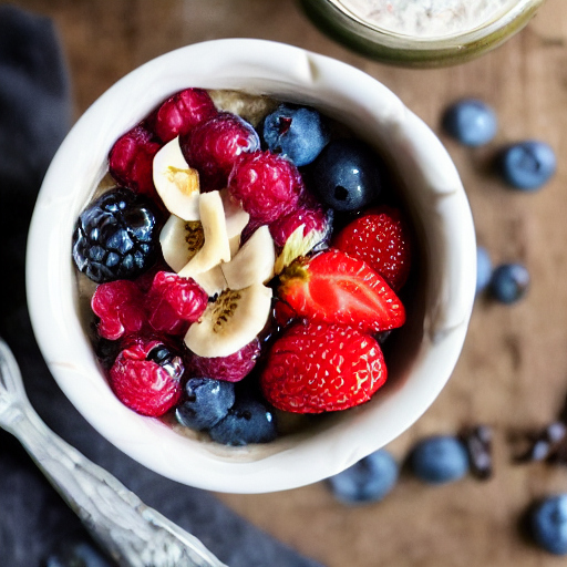 High-Protein Sugar-Free Overnight Oats with Berries