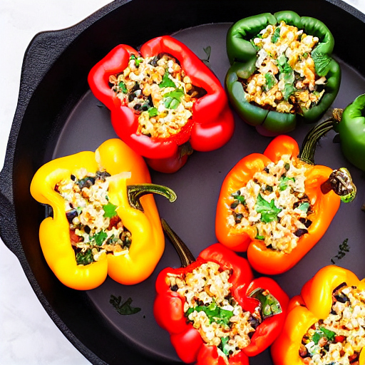 High-Protein Vegetable Stuffed Peppers