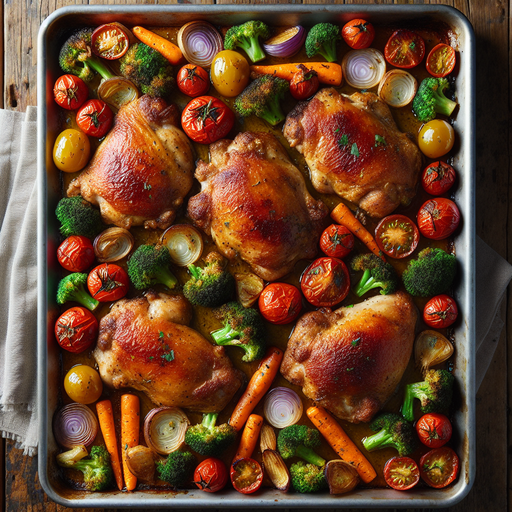 Sheet Pan Chicken Thighs with Veggies