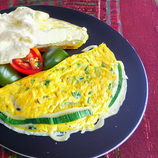 Southwestern Egg White Omelet with Green Peppers