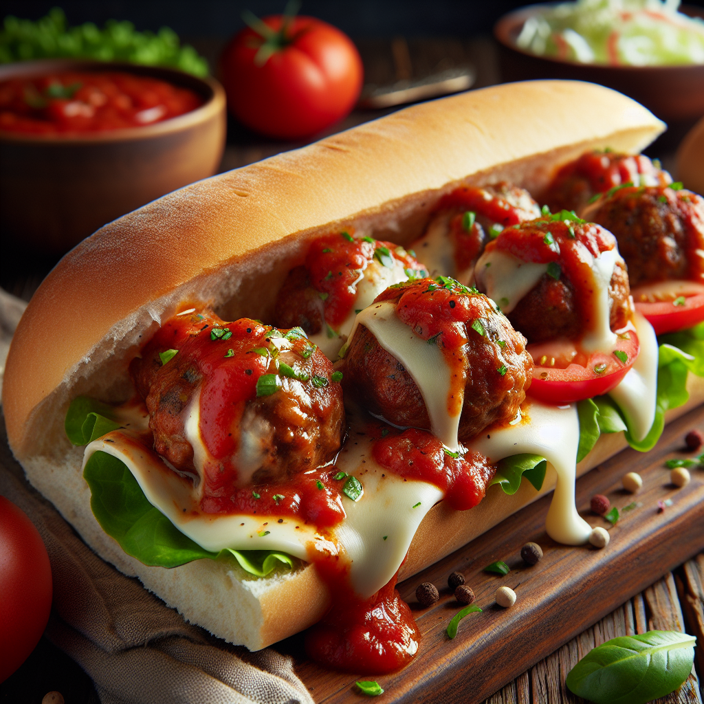 Spiced Turkey Meatball Sub