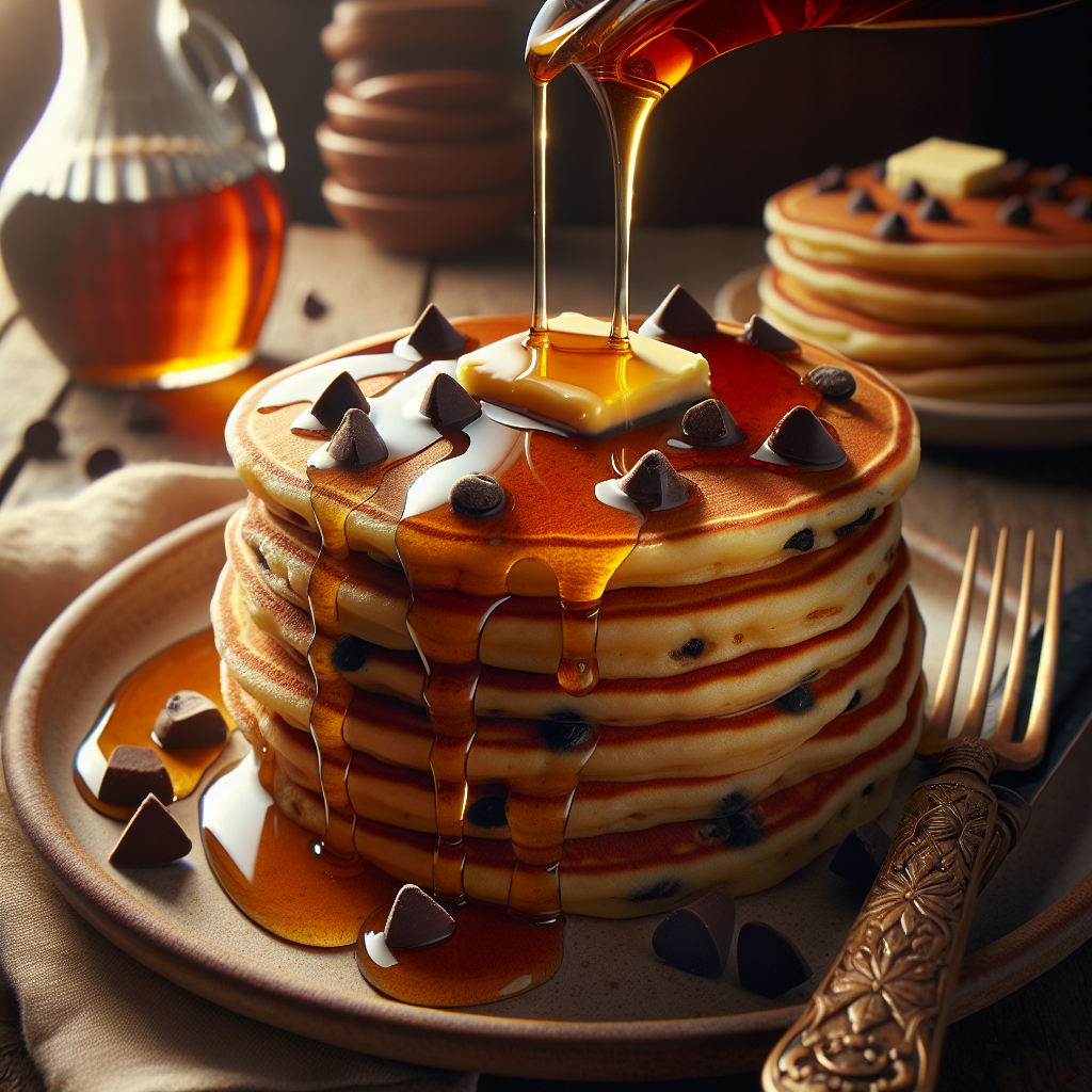 Sweet Chocolate Chip Pancakes