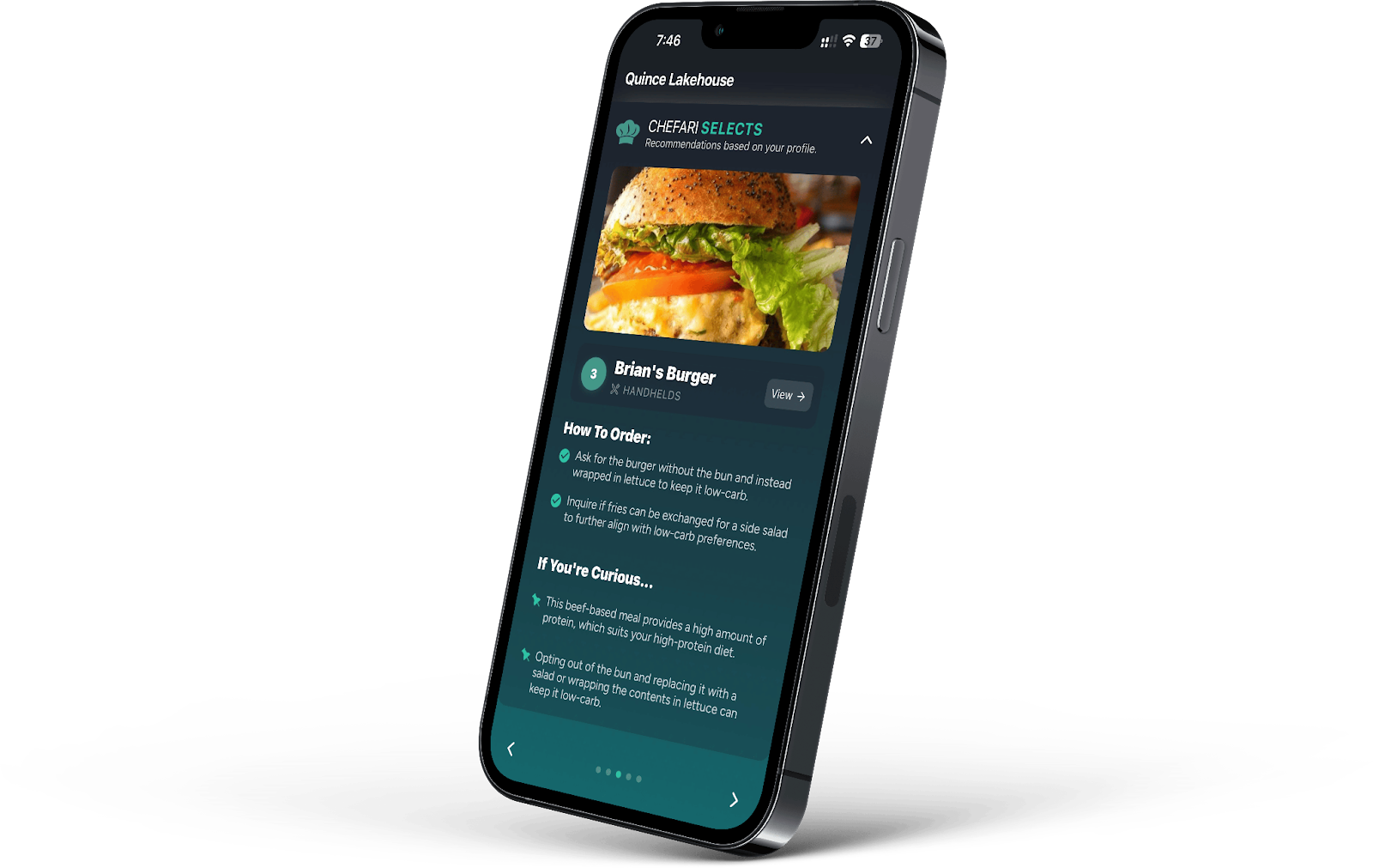 Chefari mobile app interface
